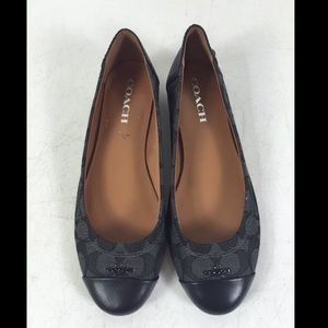 Coach Chelsea Leather Flats Sz See Measurements